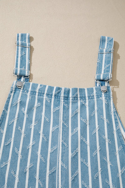 Bluebell Drift Distressed Denim Overalls