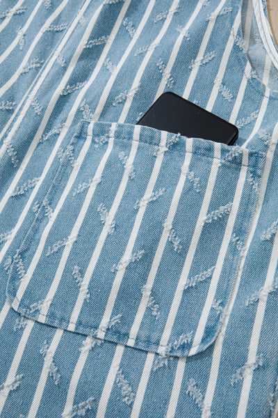Bluebell Drift Distressed Denim Overalls