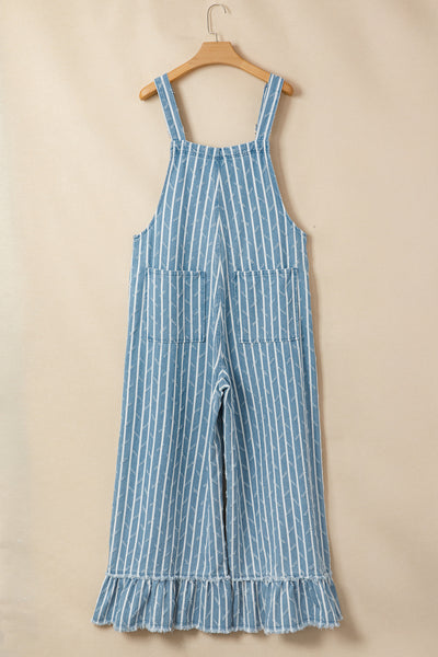 Bluebell Drift Distressed Denim Overalls