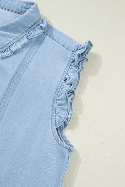 Midnight Magnolia Denim Swing Dress
