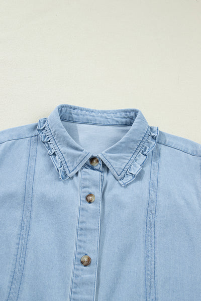 Midnight Magnolia Denim Swing Dress