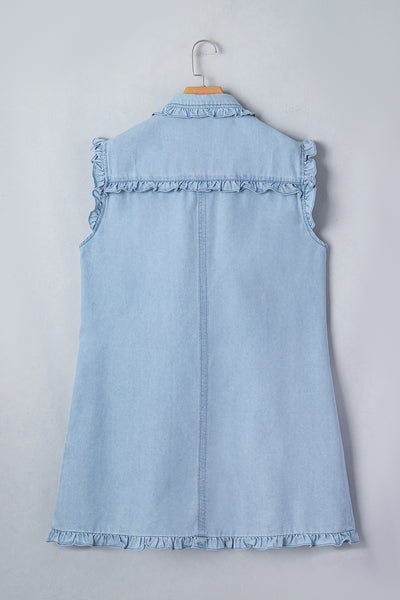 Midnight Magnolia Denim Swing Dress