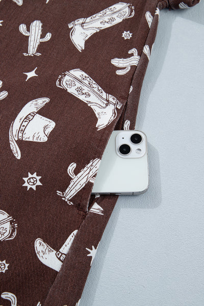 Desert Rodeo Charm Shirt Dress