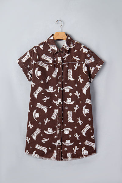 Desert Rodeo Charm Shirt Dress
