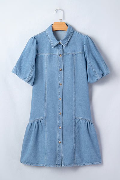 Bluebell Breeze Denim Babydoll Dress