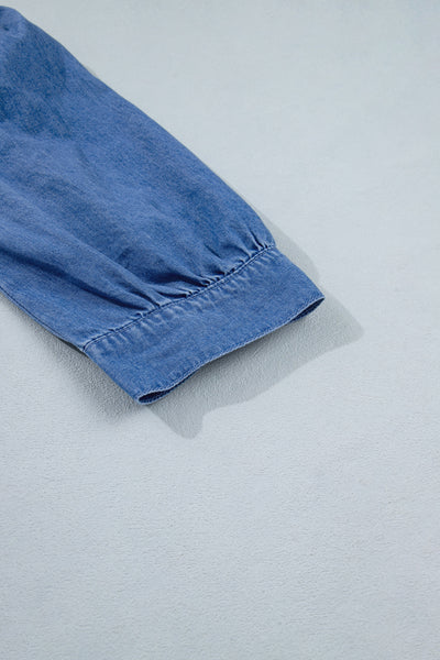 Blue Belle Zip Denim Midi Dress