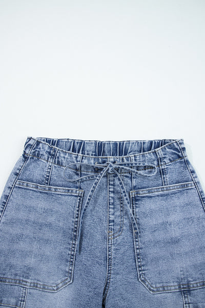 Breeze Cargo Denim Barrel Pants