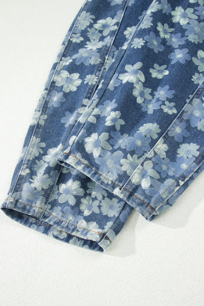 Bluebell Bloom Barrel Leg Pants