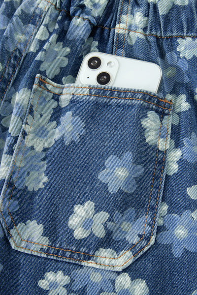 Bluebell Bloom Barrel Leg Pants