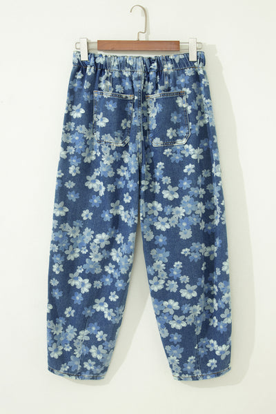 Bluebell Bloom Barrel Leg Pants