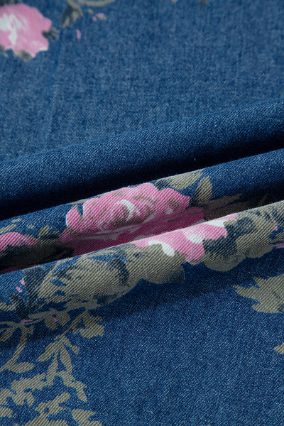 Midnight Rose Denim Palazzo Pants
