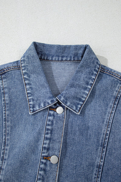 Denim Cargo Crop Vest