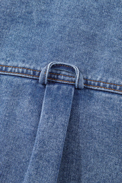 Denim Cargo Crop Vest