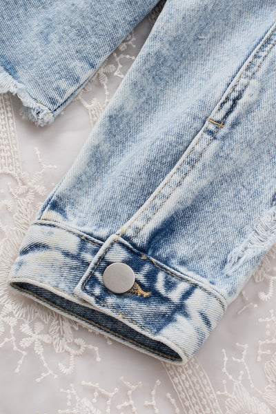Rebel Edge Distressed Denim Jacket