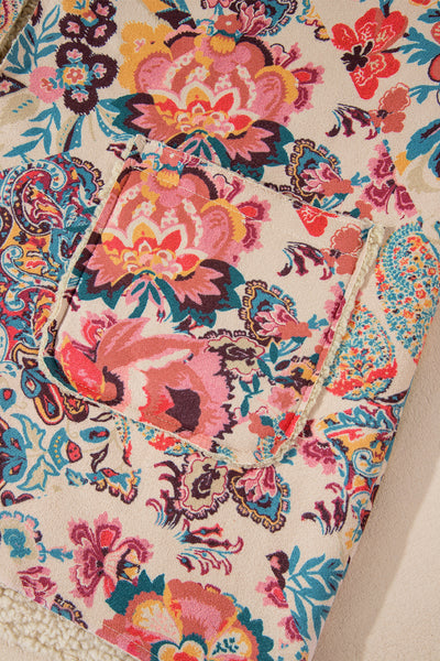 Boho Bloom Sherpa Jacket