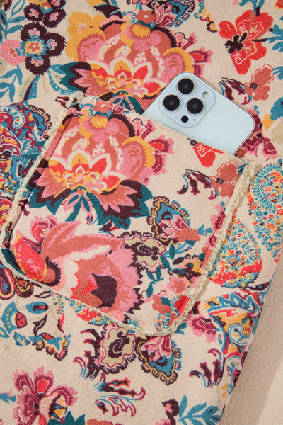 Boho Bloom Sherpa Jacket
