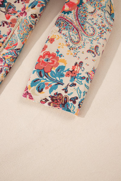 Boho Bloom Sherpa Jacket
