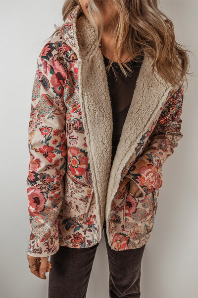 Boho Bloom Sherpa Jacket