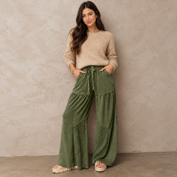 Olive Drift Patchwork Lounge Pant