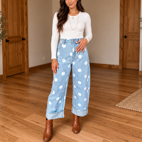 Blue Belle Polka Dot Jeans