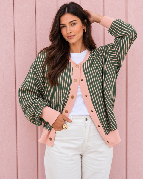 Meadowline Stripe Cardigan