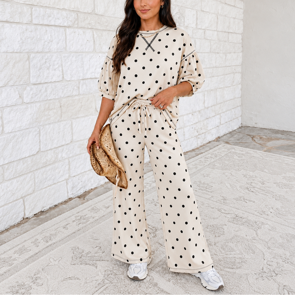 Monroe Charm Polka Dot Lounge Set