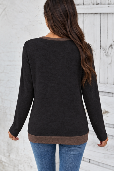 Midnight Mocha Slimline Knit Top