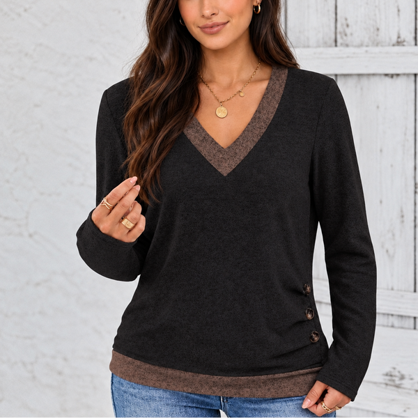 Midnight Mocha Slimline Knit Top