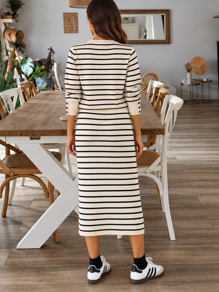 Coastal Stripe Knit Set