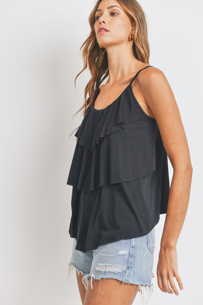 Seaside Breeze Tiered Ruffle Cami
