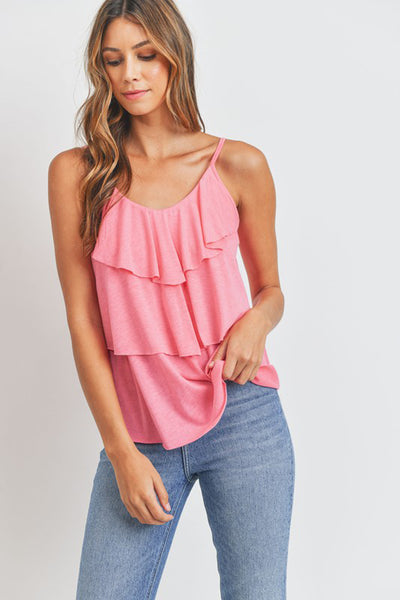 Seaside Breeze Tiered Ruffle Cami