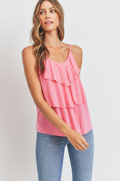 Seaside Breeze Tiered Ruffle Cami