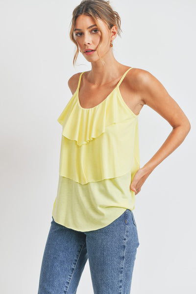 Seaside Breeze Tiered Ruffle Cami