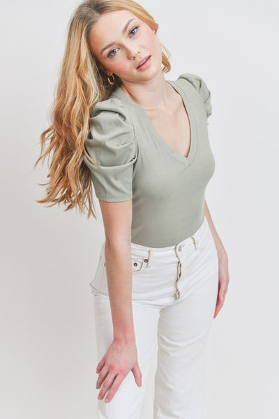 Blushing Belle Puff Sleeve Top