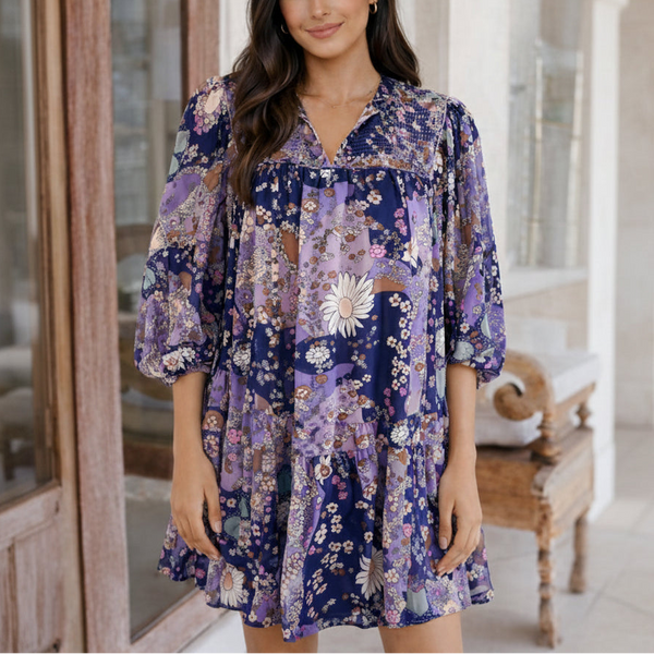 Moonlit Meadow Smock Dress
