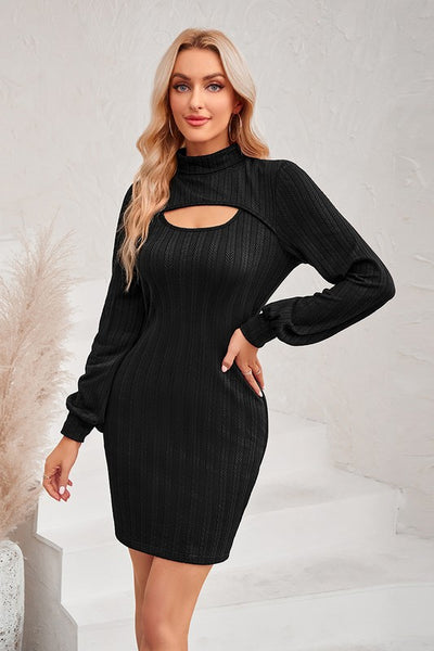 Midnight Muse Cutout Sweater Dress