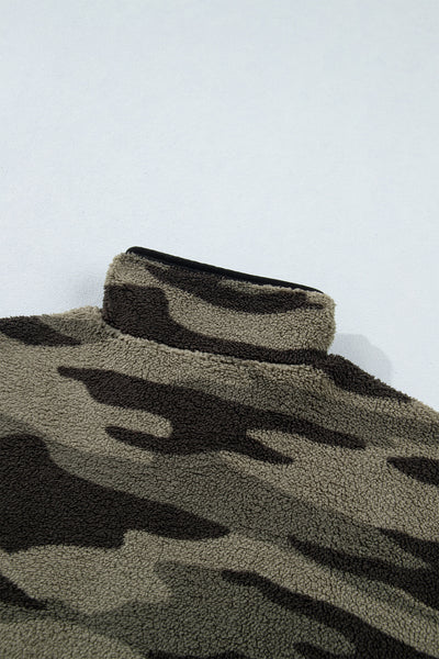 Trail Mix Camo Half-Zip Fleece Sweatshirt — supplier product-only image