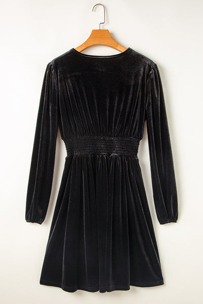 Midnight Velvet Wrap Mini Dress — supplier product image