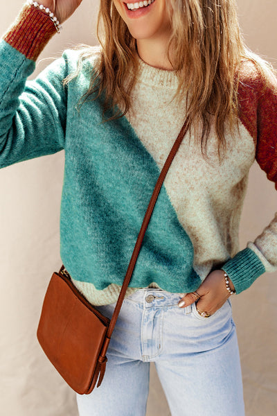Colorblock Horizon Knit Sweater