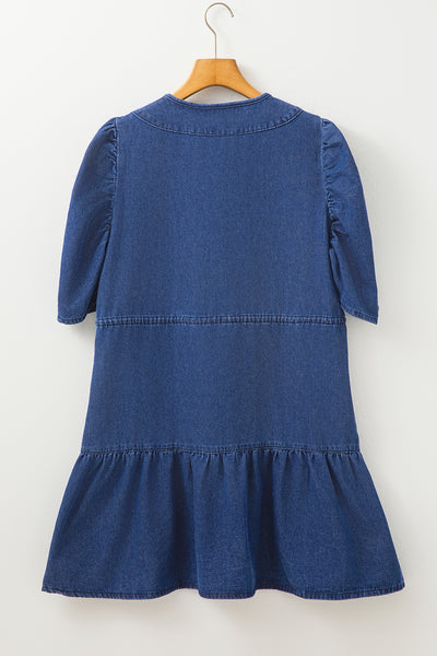 Indigo Ease Denim Mini Dress — supplier product image
