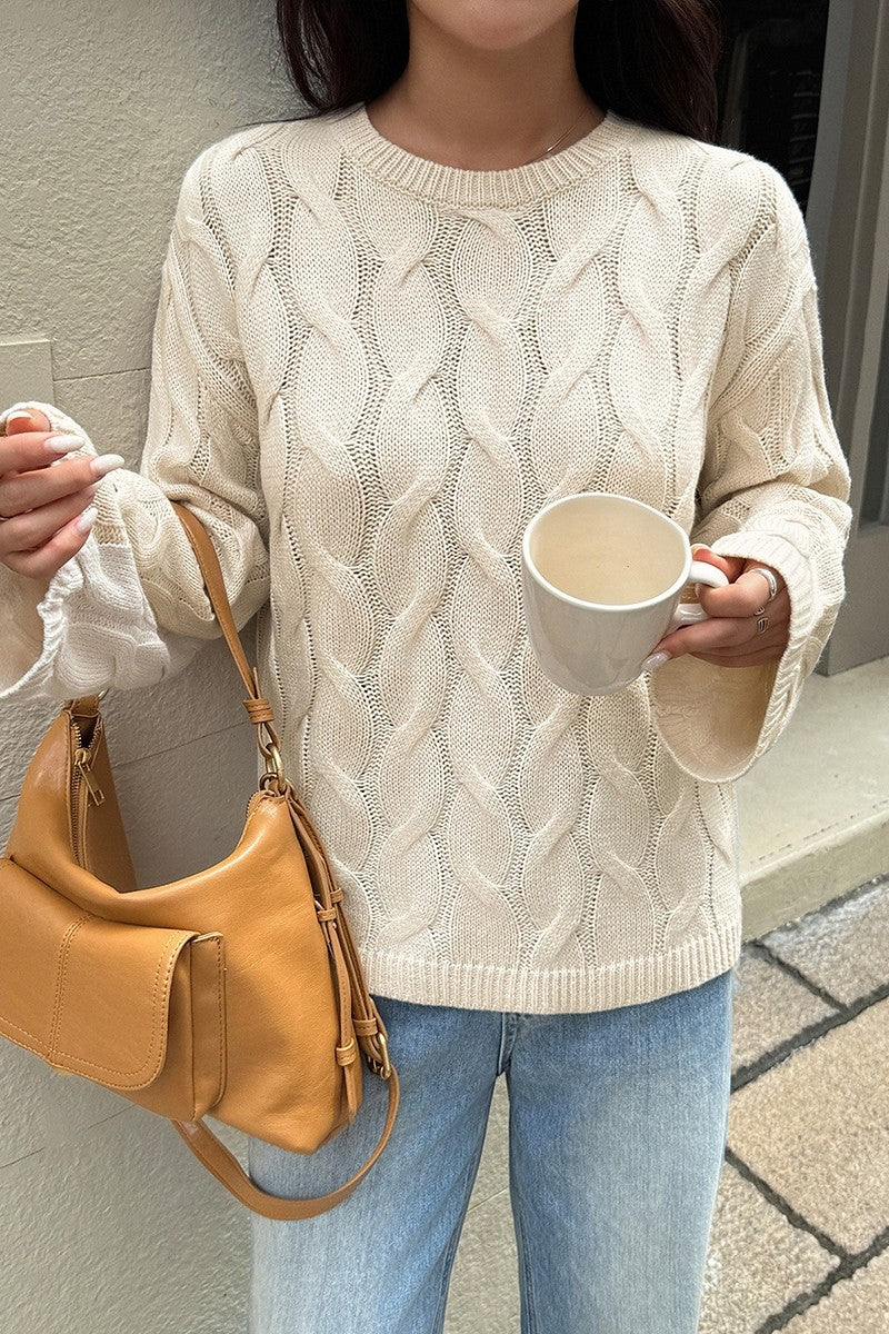 Cozy Waves Cable Knit Sweater