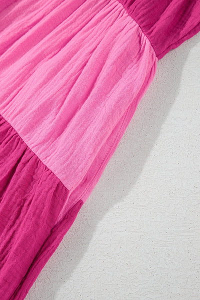 Vivid Tiered Ruffle Mini Dress