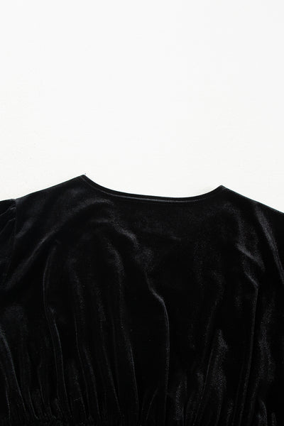 Midnight Velvet Wrap Mini Dress — supplier product image