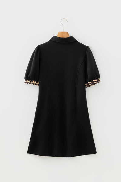 Wild Noir Zip-Collar Mini Dress — supplier product image