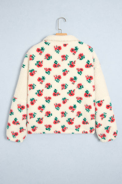 Winter Bloom Contrast Fleece Sweatshirt — supplier product-only image