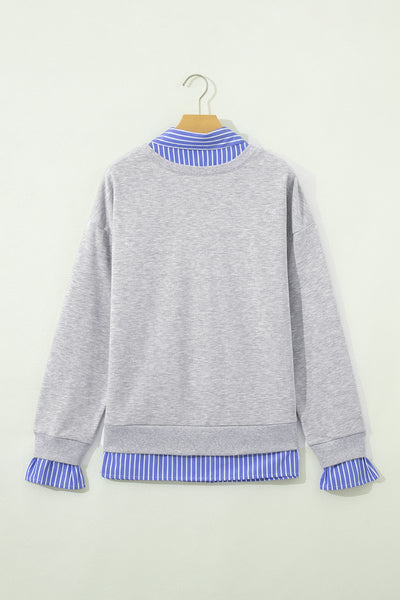 Preppy Hour Layered-Collar Sweatshirt — supplier product-only image