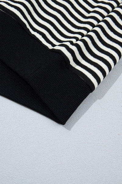Bow After Dark Striped Sweatshirt — supplier product-only image