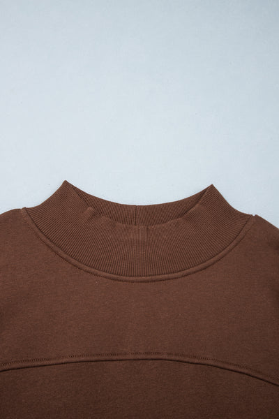 Coffeehouse Split-Hem Mock Neck Sweatshirt — supplier product-only image