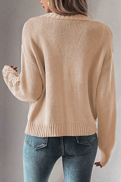 Vanilla Lace Knit Cardigan