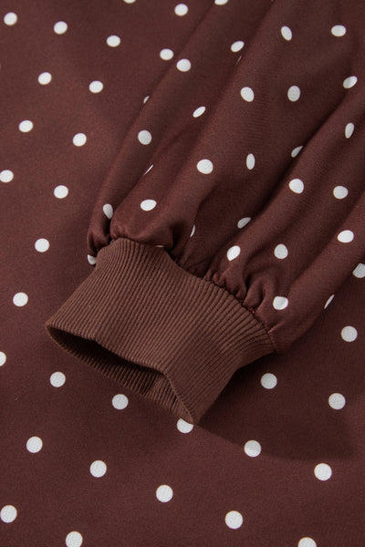 Café Polka Button-Collar Sweatshirt — supplier product-only image